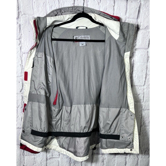 COLUMBIA CONVERT Womens L Ski Snow Winter Jacket Waist Suspenders Removable Hood - Picture 8 of 10